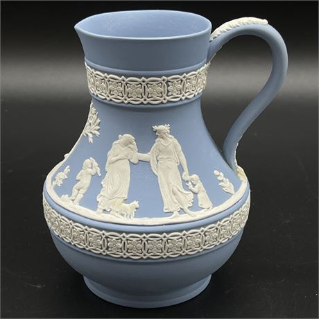 Vintage Wedgewood Jasperware Single Handled Relief Vase