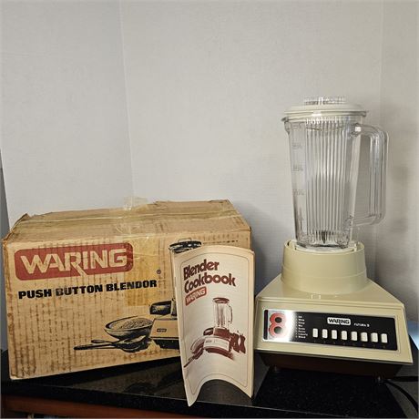 Waring Brand Vintage Blender w/Cookbook in Original Box