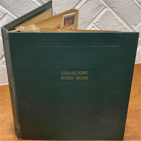 Stamp Collectors Stock Book Full of Stamps