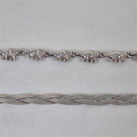 Two Sterling Silver (.925) Bracelets