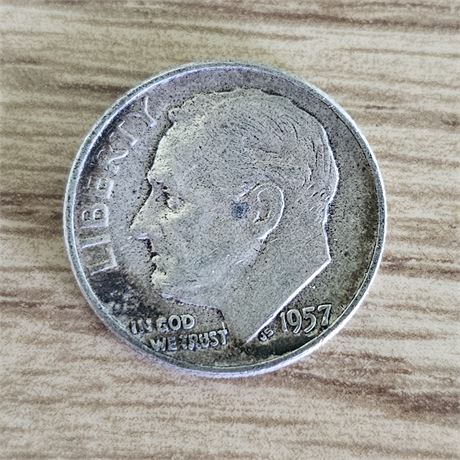 1957  Roosevelt Dime, Silver