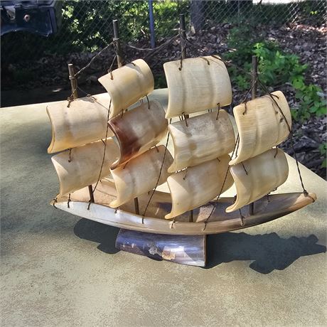 Bone Ship Sculpture - Made in Italy