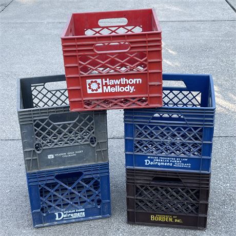 (5) Milk Crates