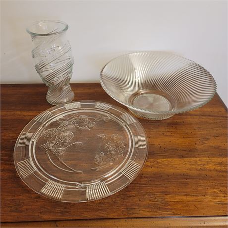 Footed Cake Plate, Serving Bowl, Vase