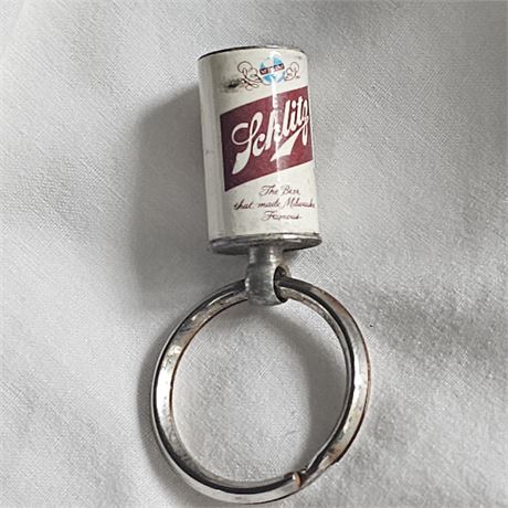 Schlitz beer can keychain or keyring