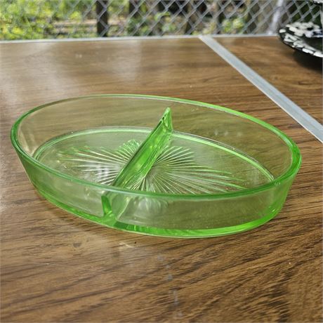 Vaseline glass vintage green