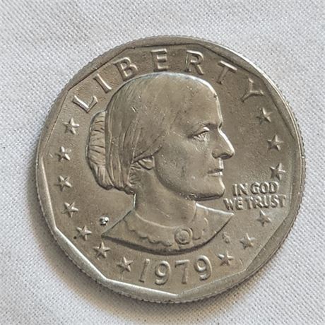 1979 Susan B. Anthony dollar coin.