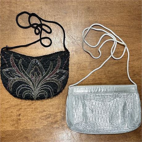 Vtg Carla Marchi Beaded Crossbody & Accessory Lady Crossbody Purse