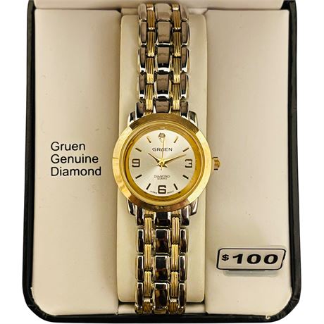 Gruen Genuine Diamond Accent Wristwatch in Original Box