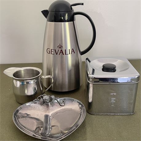 New Gevalia Thermal Server, Silver Plated Apple Dish and More