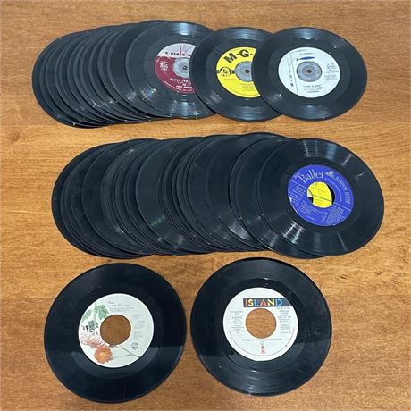 Lot of 33 and 45 RPM Vinyl Records