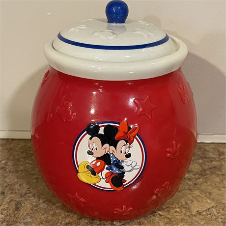 Vintage Hallmark Mickey & Minnie Mouse Lidded Cookie Jar