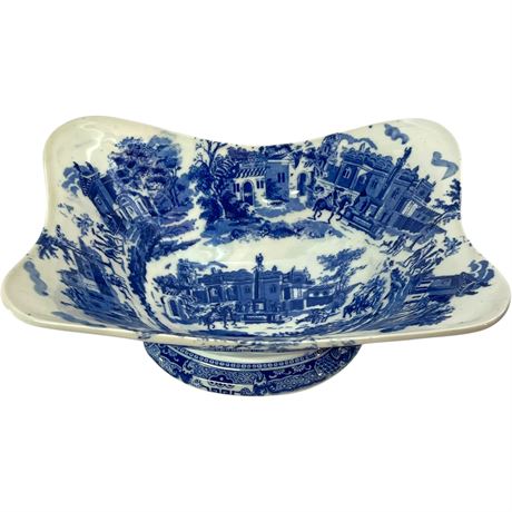 Vtg Victoria Ware Ironstone Pedestal Serving Bowl