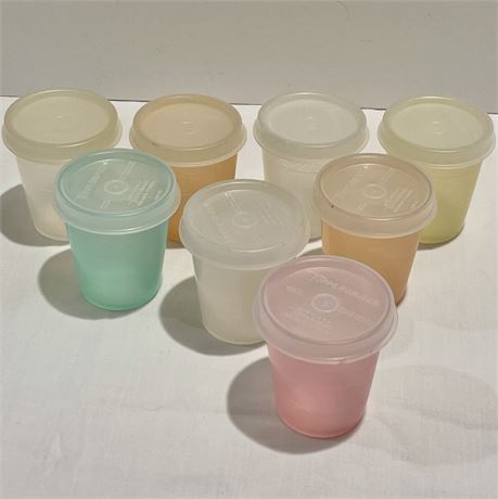 Vtg Tupperware Lidded Condiment Containers