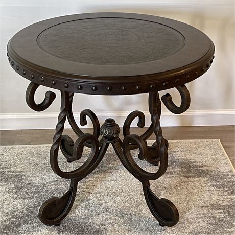 Joniedell Round End Tables with Steel Base by Ashley Furniture