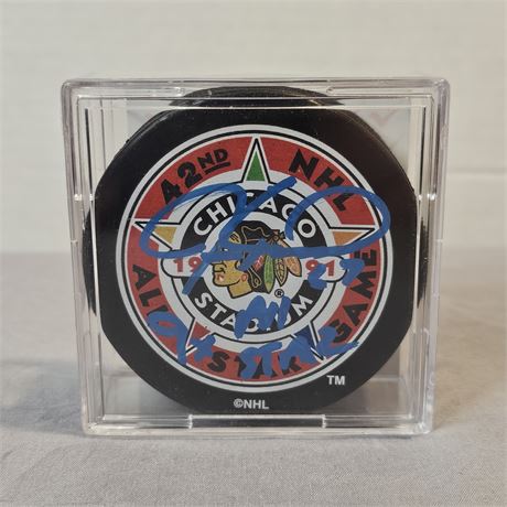 Jeremy Roenick-9 Time All Star-Autographed Logo Hockey Puck w/COA
