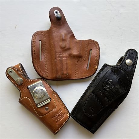 Cobra Gunskin, Bianchi #19CL & Safariland Smith & Wesson Leather Gun Holsters