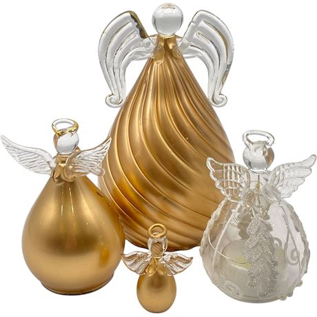 Cracker Barrel Glass Angel Figurines