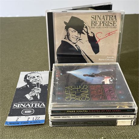 Frank Sinatra Collection w/ 4 CDs and Night at the Coliseum Ticket Stub