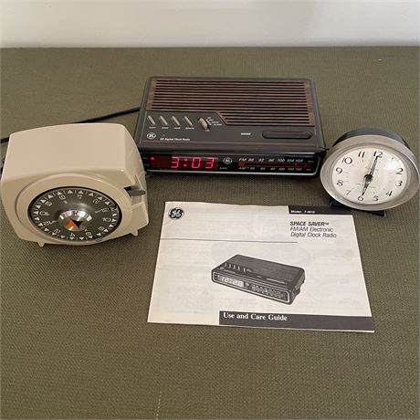 Intermatic Lamp & Appliance Timer, GE Digital Clock Radio & Baby Ben Westclock