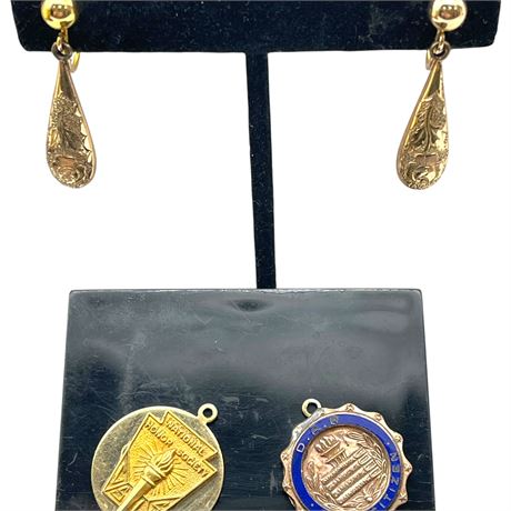 12K Gold Filled Screw-back Non-Pierced Earrings and Charms