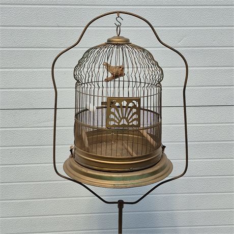 Antique Birdcage with Stand