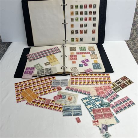 Binders Full of Misc. Stamps