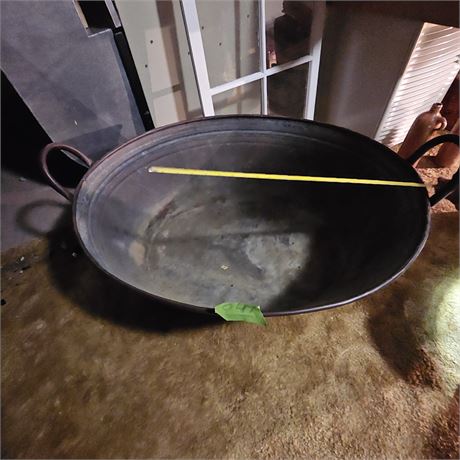 Large Antique Copper Handle Tub kettle