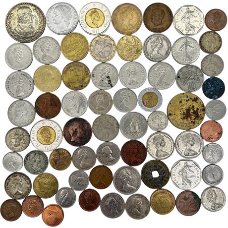 Mixed Variety of Foreign Coins