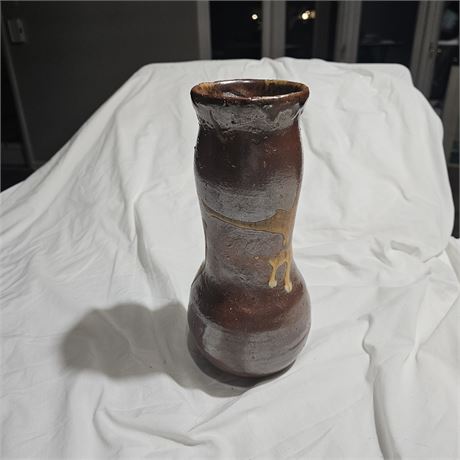 Studio Art Pottery Ash Glazed Bud Vase.