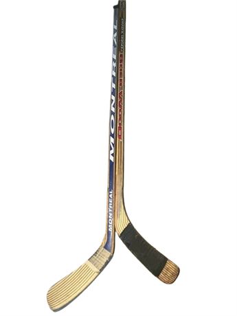 2 hockey sticks