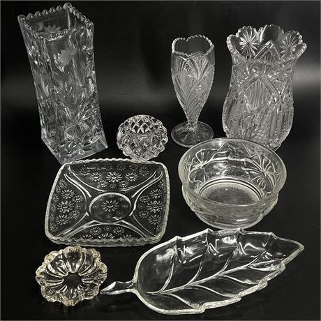 Etched, Cut, and Embossed Crystal and Glass Pieces
