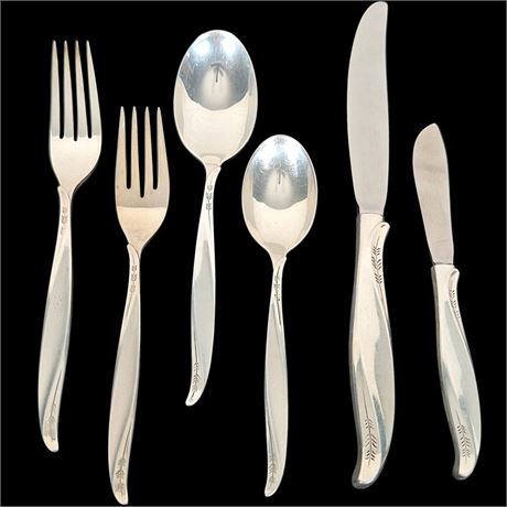 6pc Set - Sterling Silver International Silver Co. “Pine Spray” Flatware
