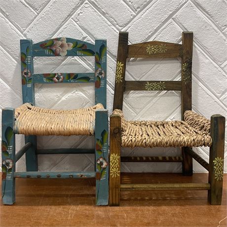 Vintage Hand Crafted Doll Chairs