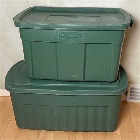 Two Rubbermaid Totes