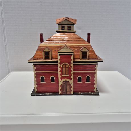 Vintage Meow Reo 1978 Wheat Straw House Trinket Box