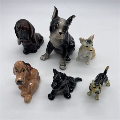 Mixed Collection of Small Dog Figurines