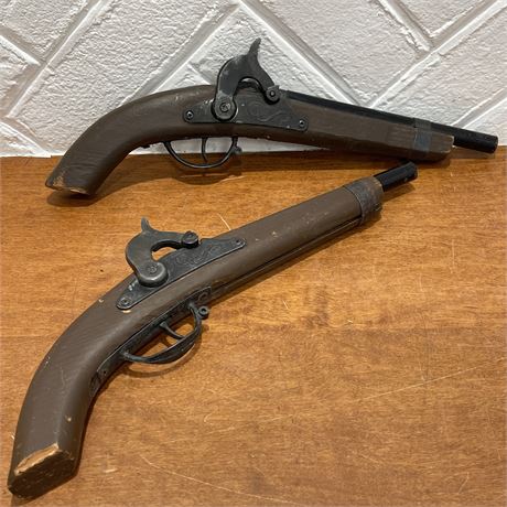 Pair of Vintage Parris Flintlock Toy Cap Guns