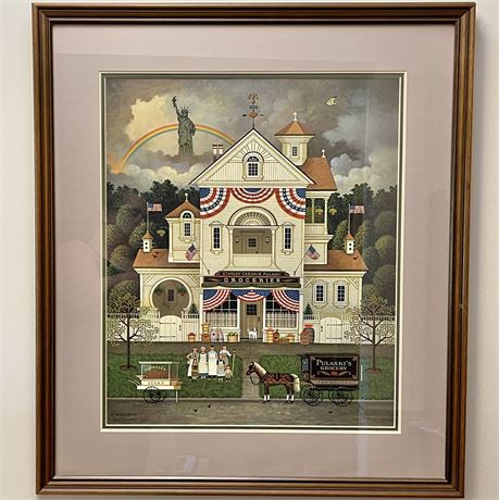 Signed Charles Wysocki "Lady Liberty's Independence Day Enterprising Immigrants"