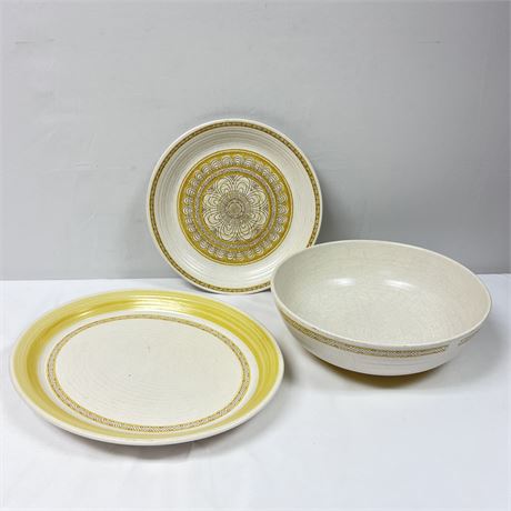 Franciscan Earthenware Serving Platters and Bowl