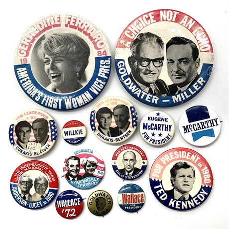Vintage Political Campaign Pins - Misc Candidates