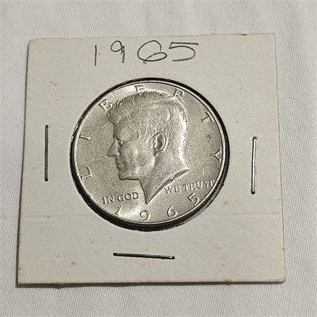Silver  1965 Kennedy Half Dollar