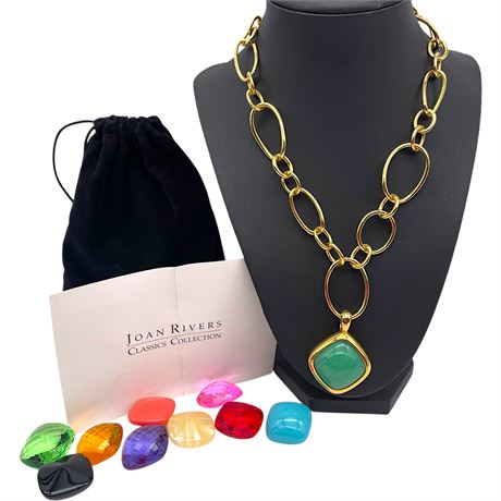 Joan Rivers Classics Collection Gold-Toned Necklace w/ Interchangeable Pendants