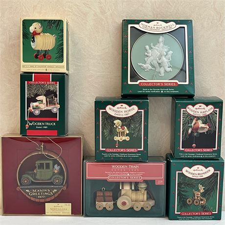 Nostalgic Childhood Wooden Series 1-6 Hallmark Christmas Ornaments