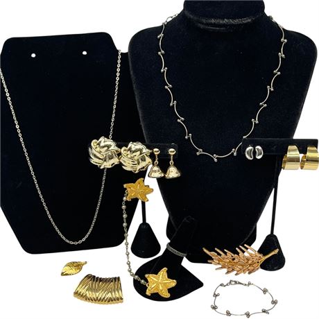Vintage Gold & Silver Toned Jewelry