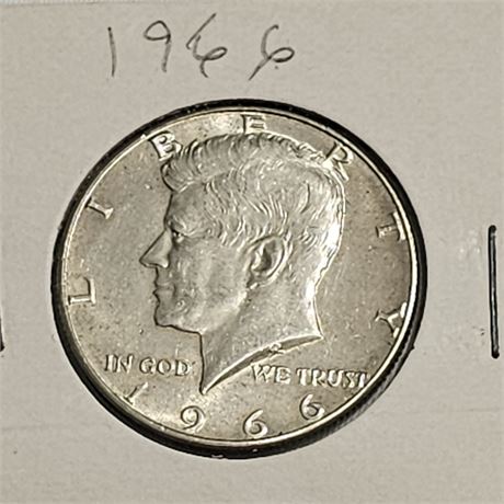 1966 Kennedy Half Dollar,  Silver