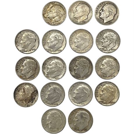 1952-1964 Roosevelt Silver Dimes