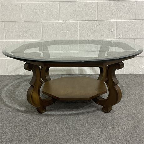 Round Glass Top Coffee Table - 3.5 ft.