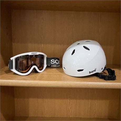 Scott Goggles with Hard Shell Helmet Size M