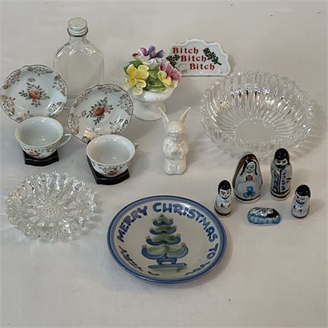 Miniature Collectables w/ M.A. Hadley Pottery Trinket Dish and More
